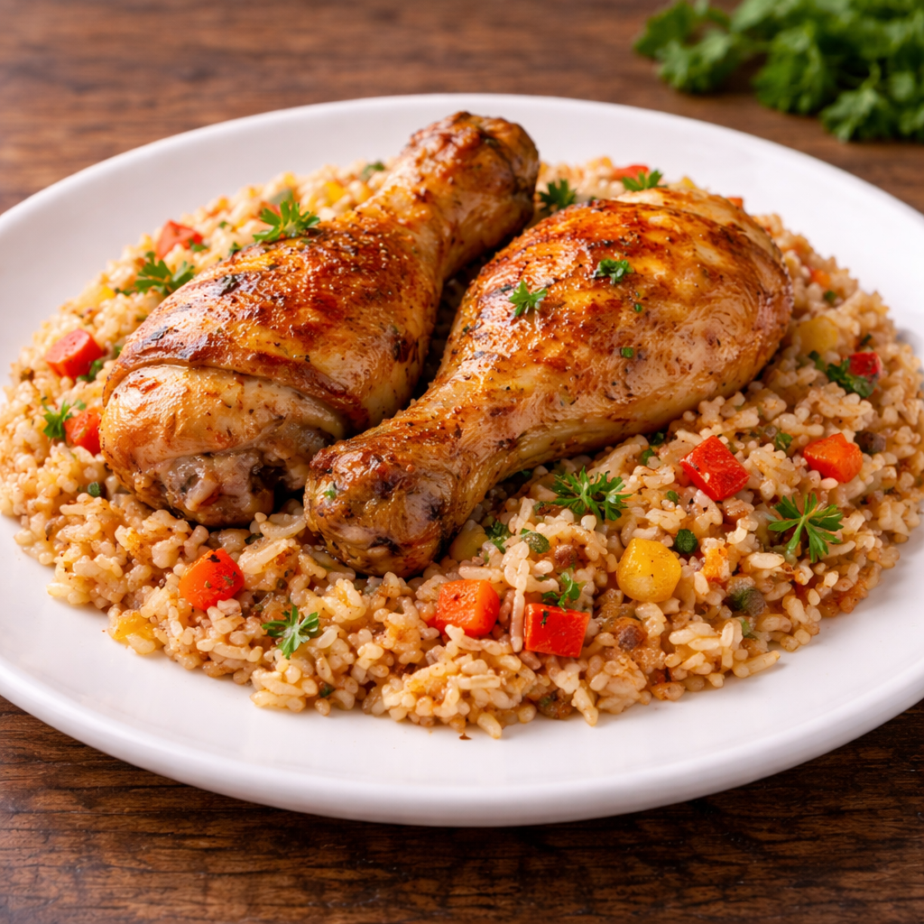 Пиле с ориз