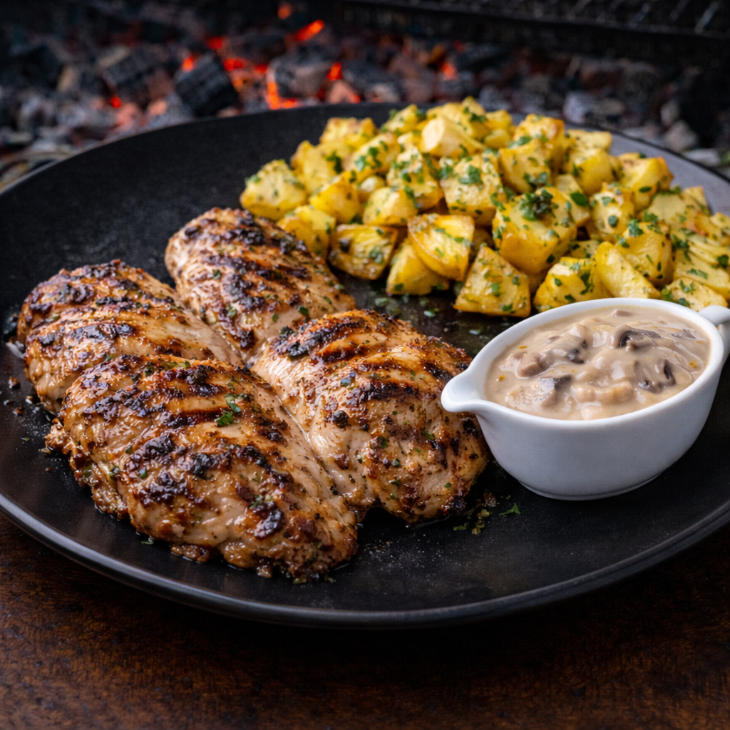 Пилешко филе на скара